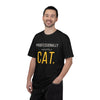 Professionally Owned By A Cat — Funny Cat Mom Dad T-Shirt - Heavyweight fabric