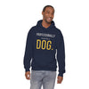 Professionally Owned By A Dog — Funny Dog Mom Dad Hoodie