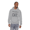 Professionally Owned By A Cat — Funny Cat Mom Dad Hoodie