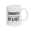 Currently Being Managed By A Pet — Funny Pet Owner Mug