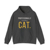 Professionally Owned By A Cat — Funny Cat Mom Dad Hoodie