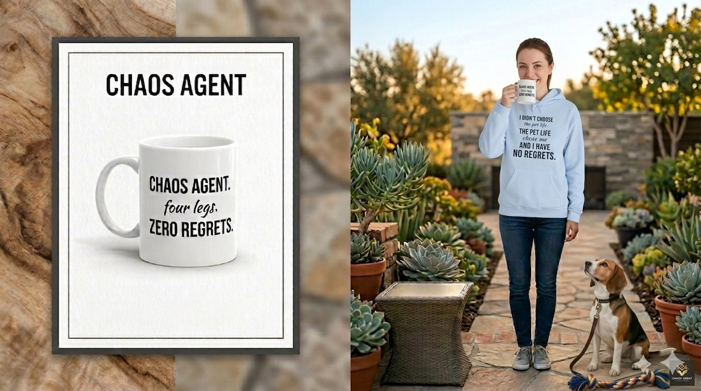 T-shirts, hoodies & mugs for people who are professionally owned by their pets.